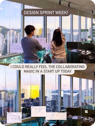 Design sprint week at a startup